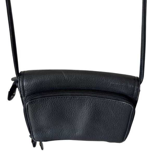 Vintage Fossil Black Pebbled Leather Envelope Bag Crossbody Handbag Purse - Picture 14 of 16